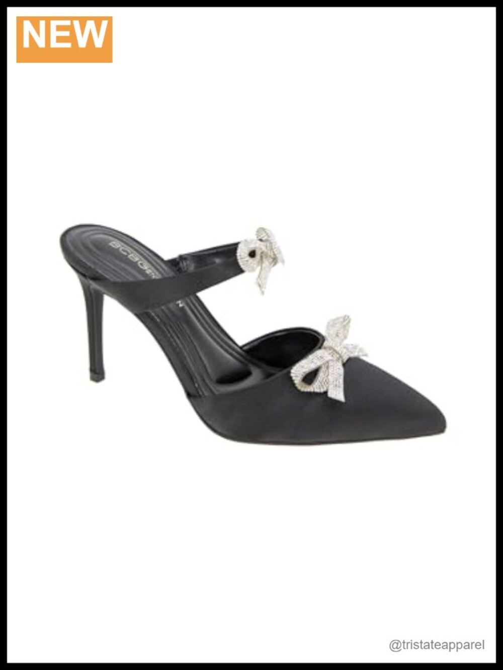 Pointed Toe Stiletto Pump with Double Bow, Satin Dress Heels, Semi-Formal